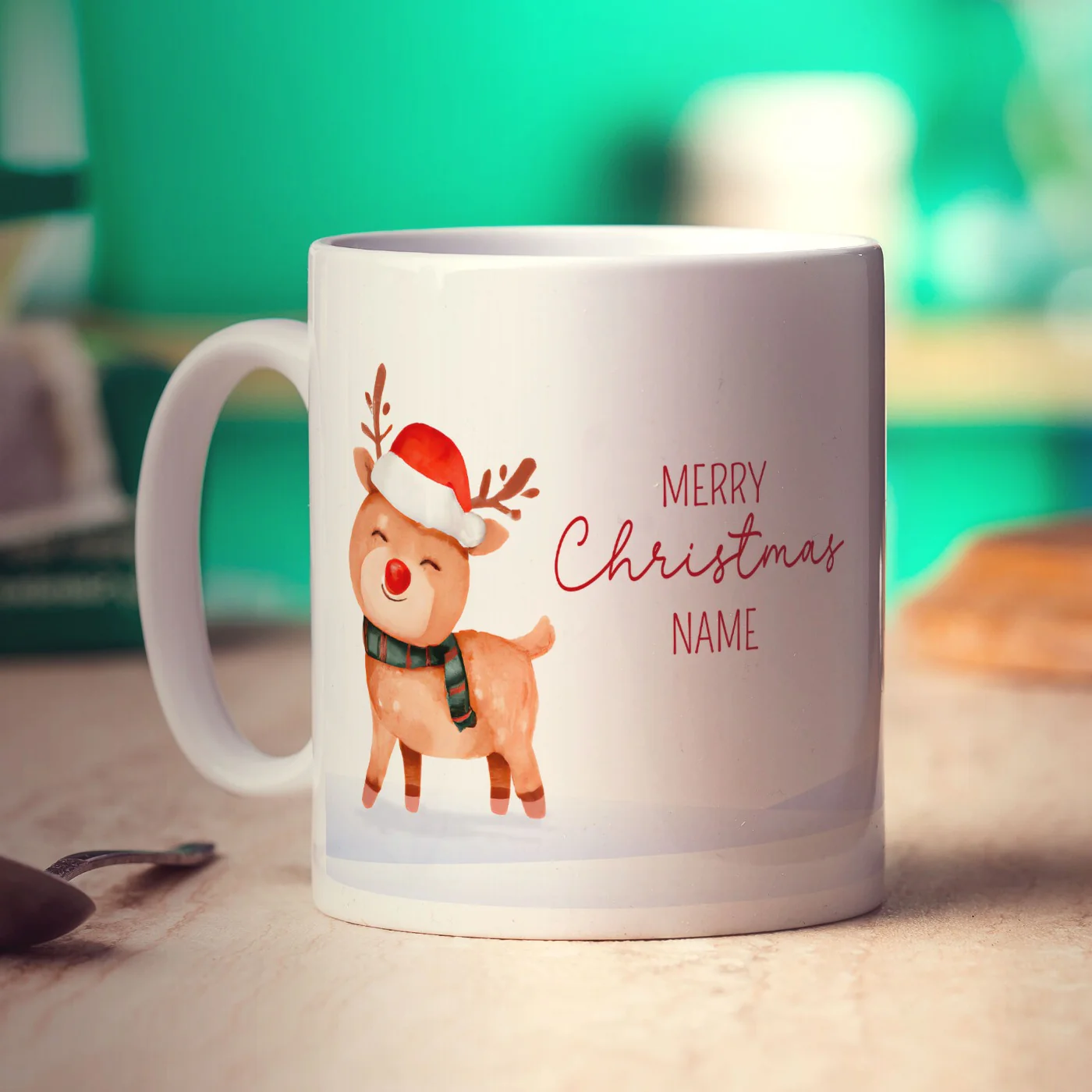 Christmas Reindeer Name Mug - Image 2