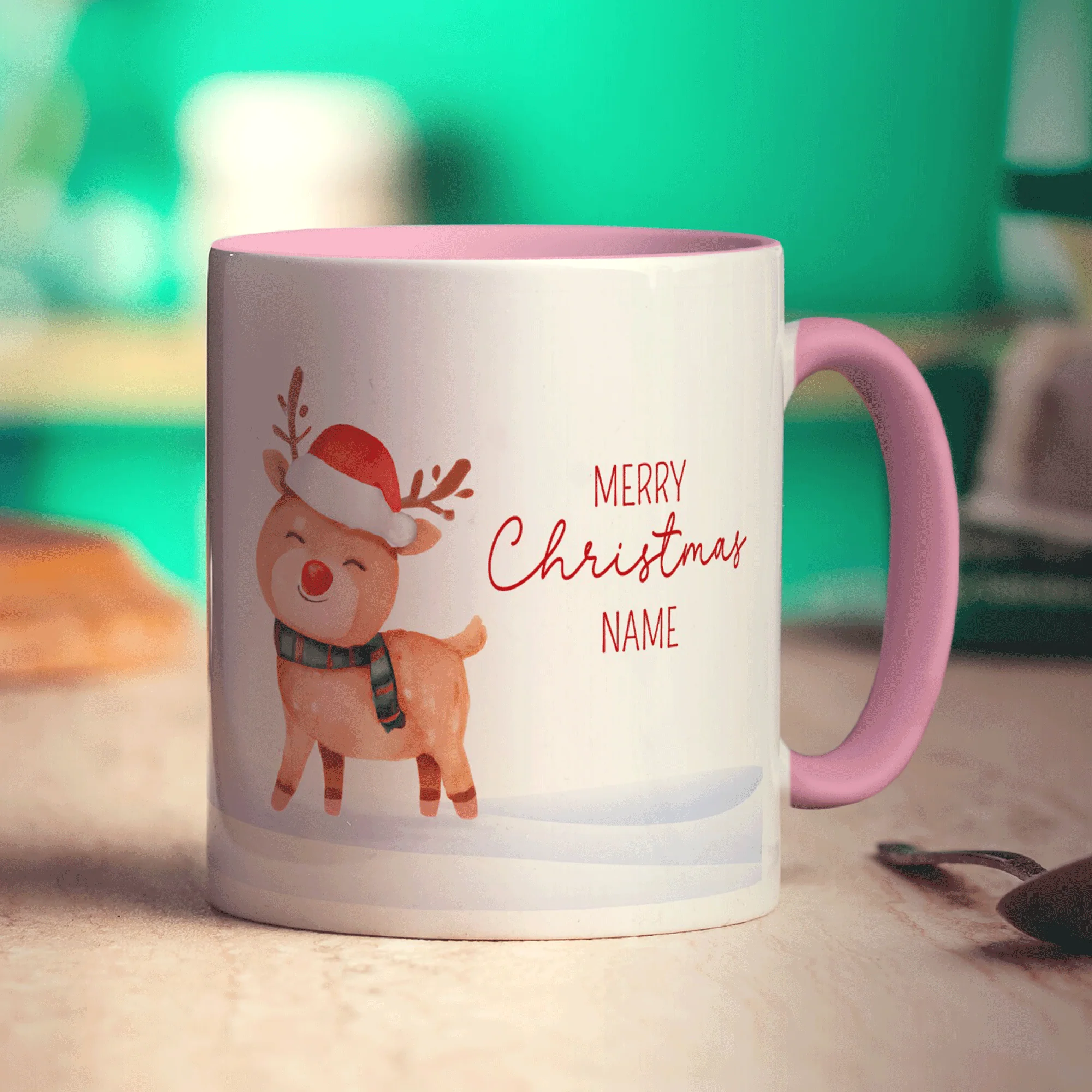 Christmas Reindeer Name Mug - Image 8