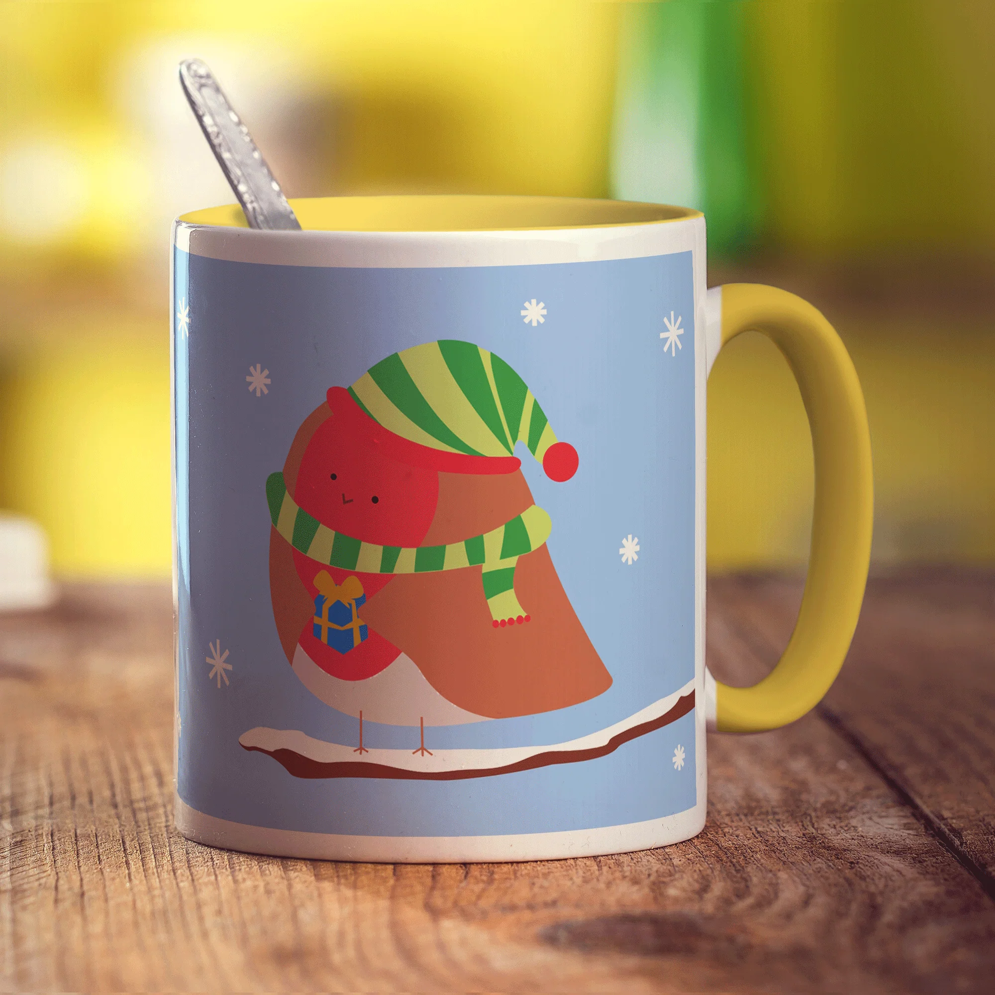 Christmas Robin Message Mug - Image 4