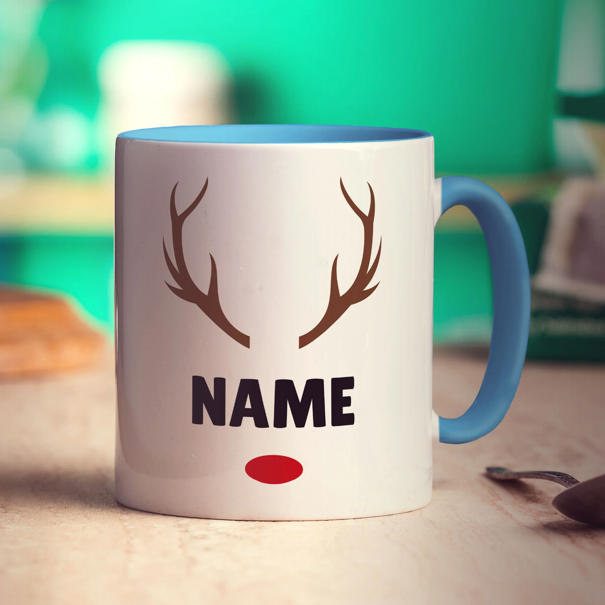 Christmas Rudolph Name Mug - Image 4