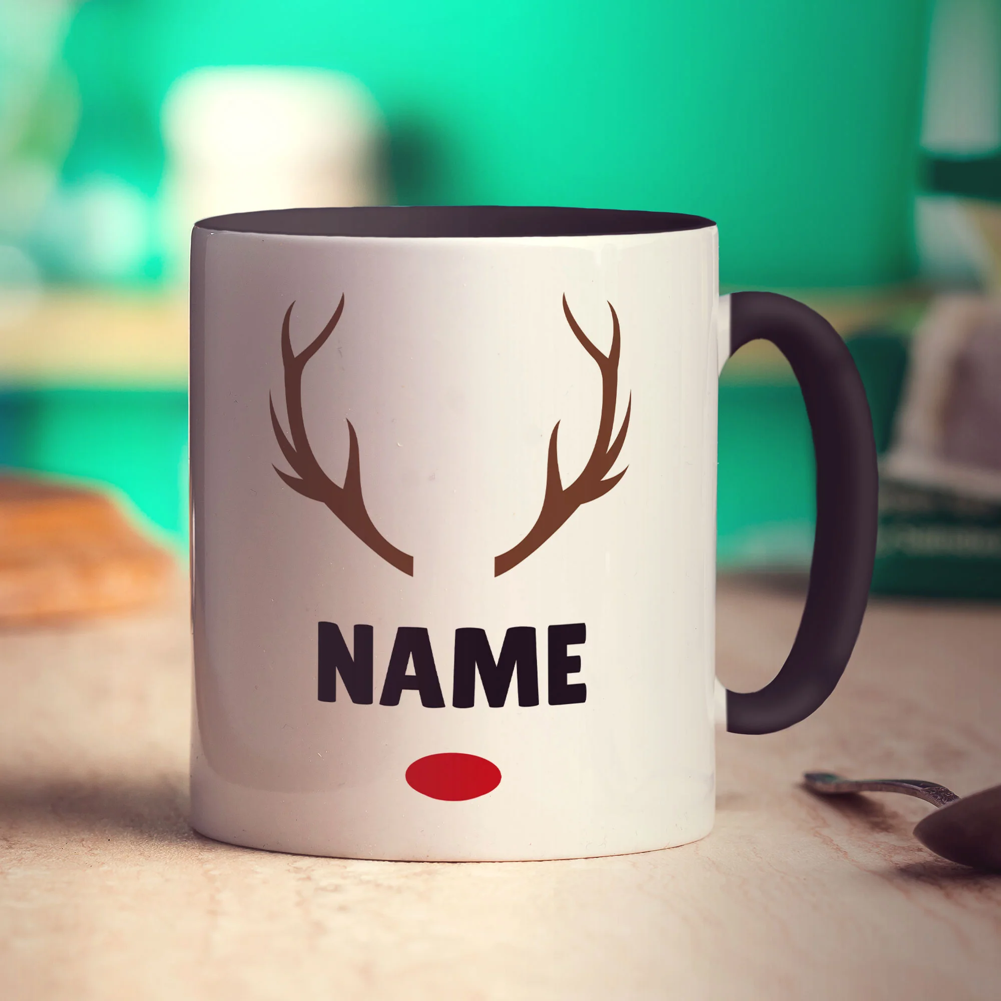 Christmas Rudolph Name Mug - Image 6