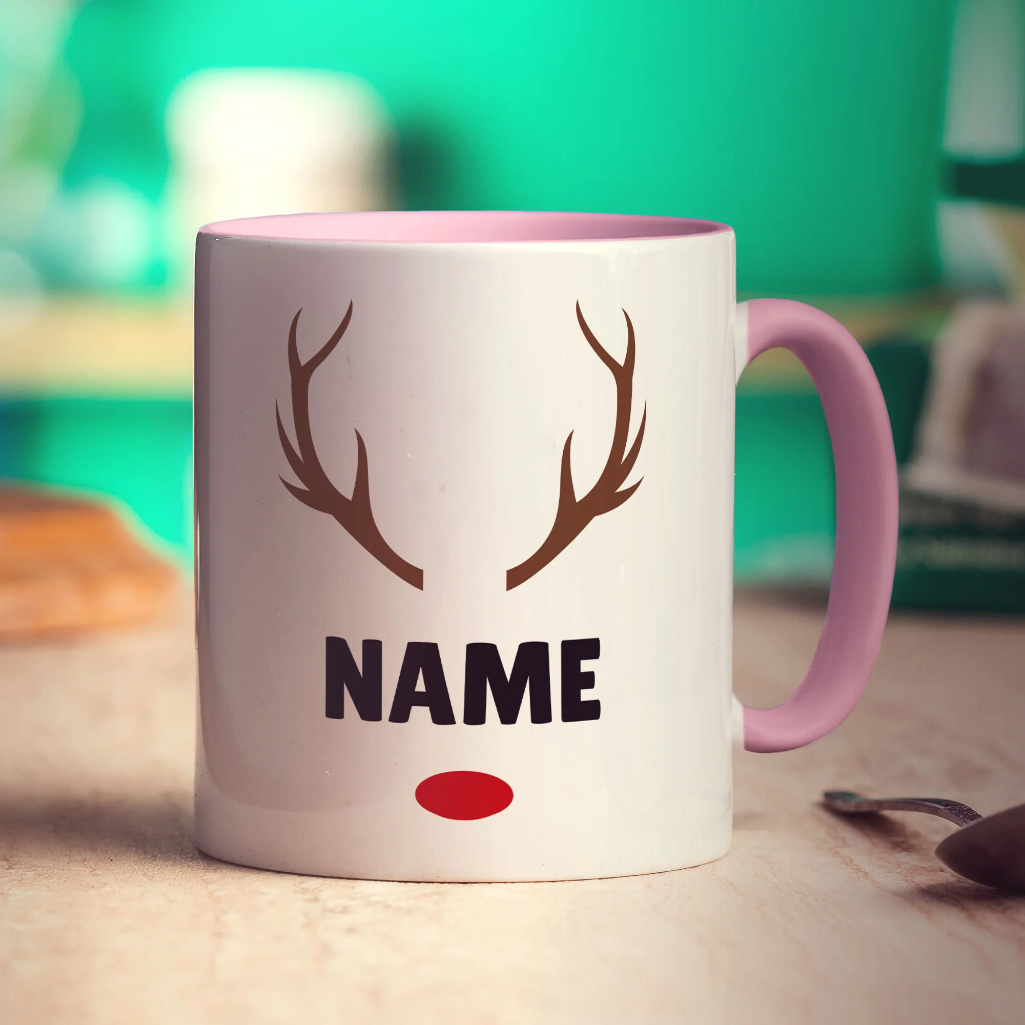Christmas Rudolph Name Mug - Image 8