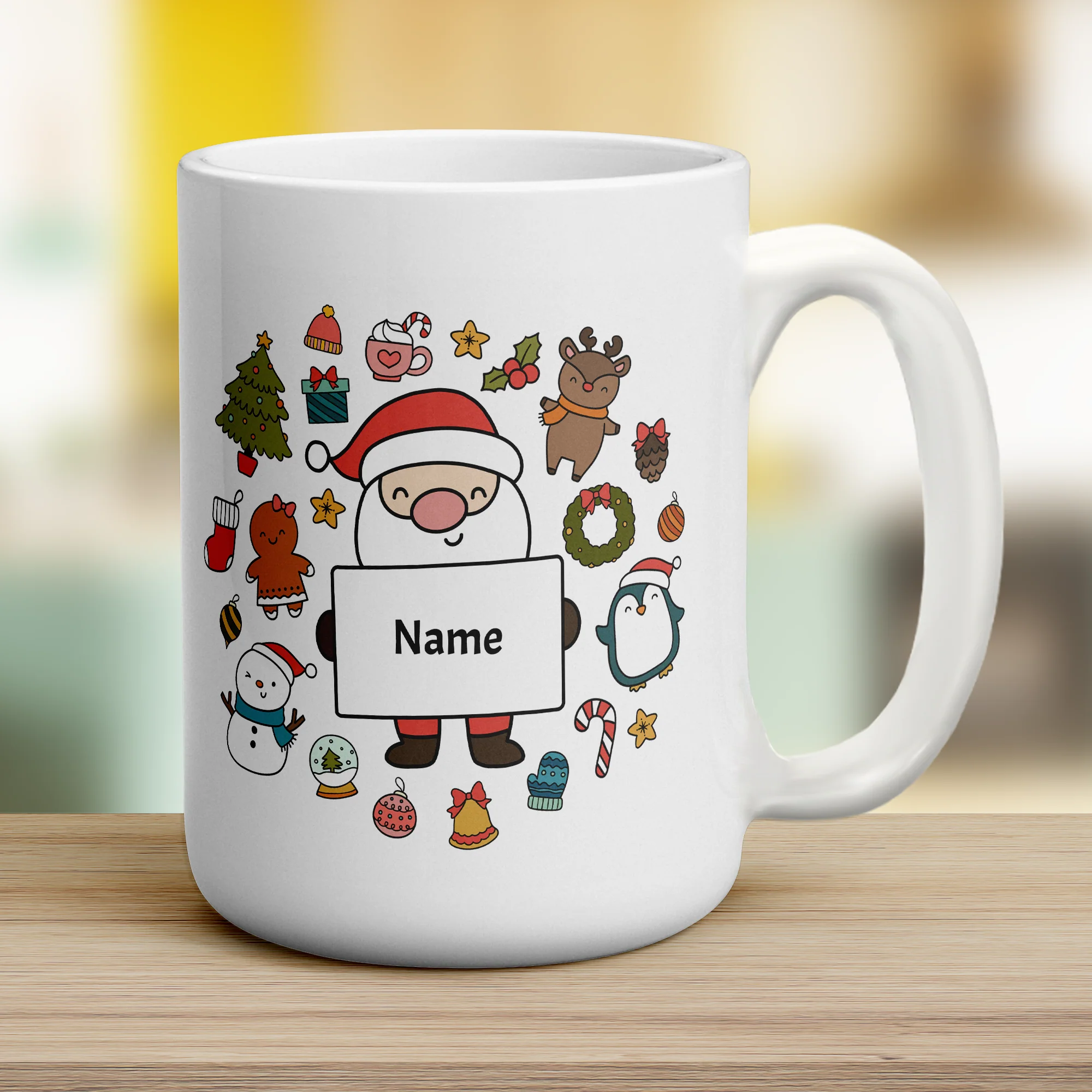Christmas Santa Sign Name Mug - Image 11