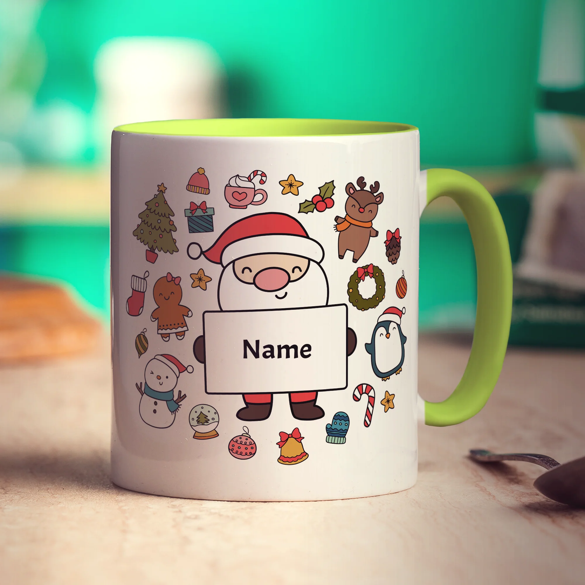 Christmas Santa Sign Name Mug - Image 9