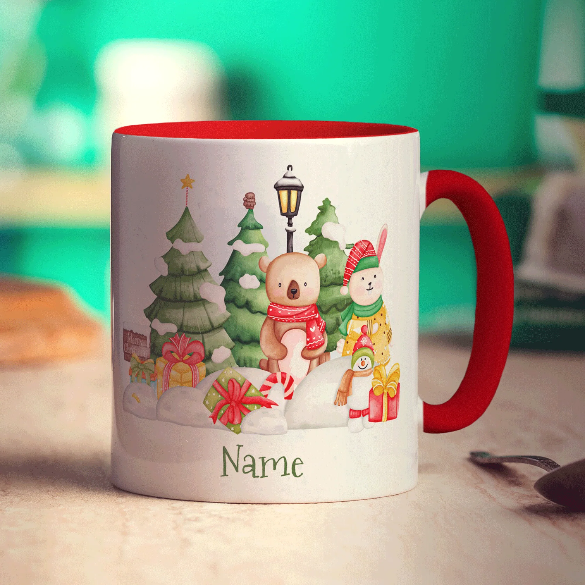 Christmas Scene Mug - Add Any Name - Image 10