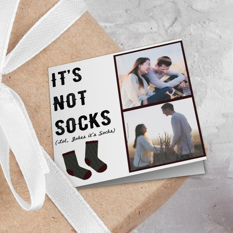 Christmas Socks Photo Wrapping Paper - Image 2