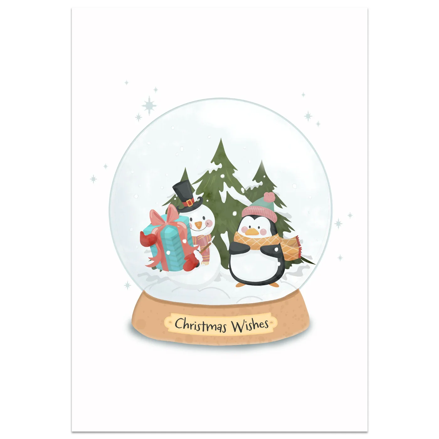 Christmas Wishes Snow Globe Card