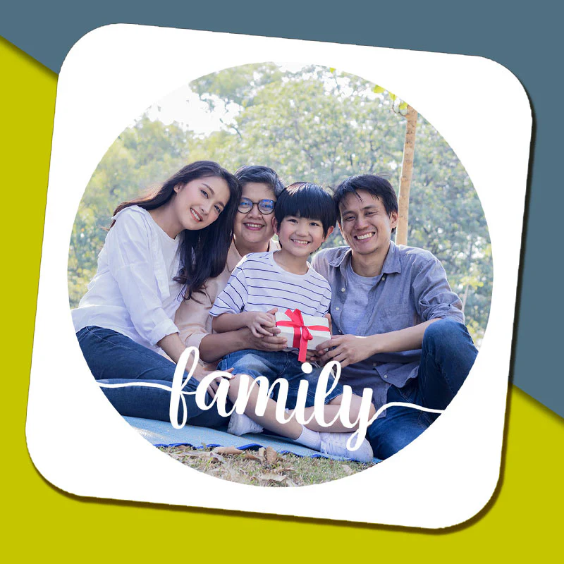 Circle Photo with Family Text Mug - Image 4