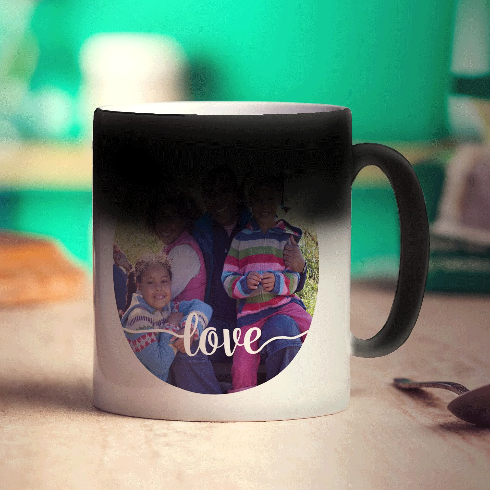 Circle Photo with Love Text Mug - Image 5