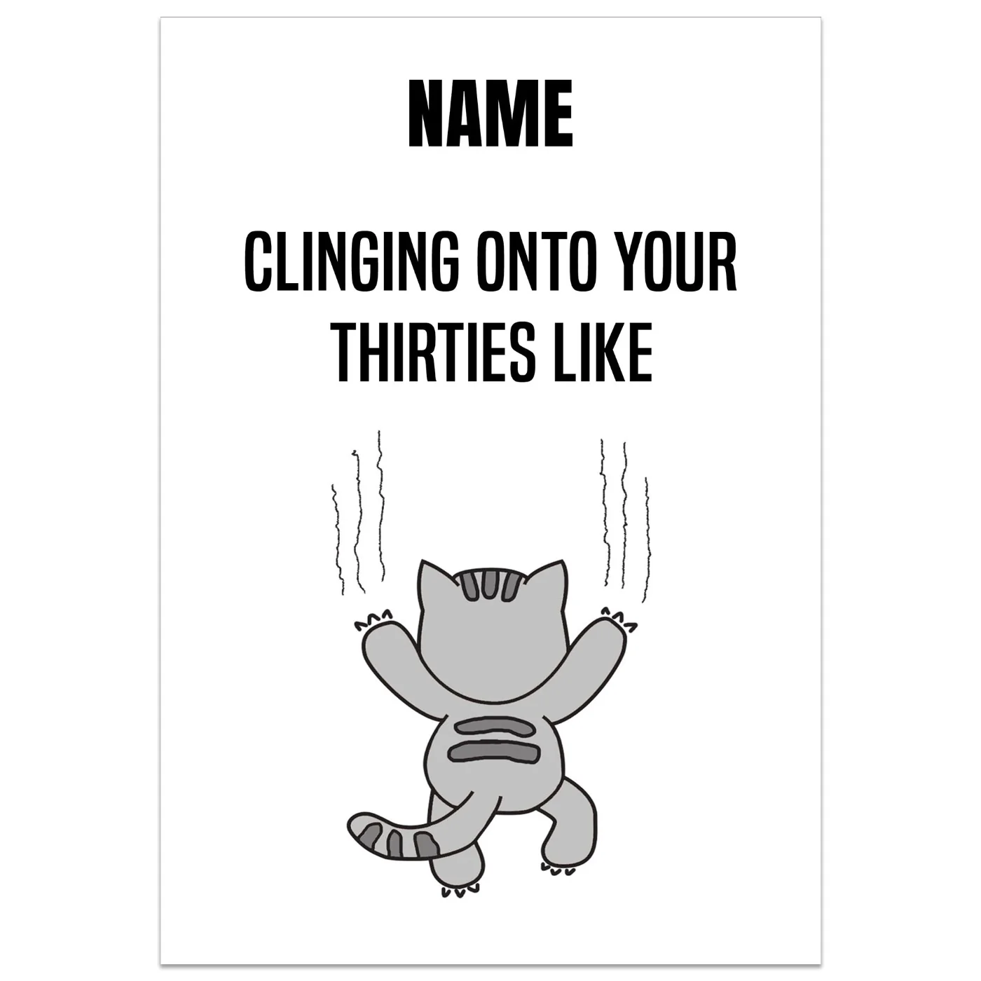 Clinging onto Your Thirties Like Card