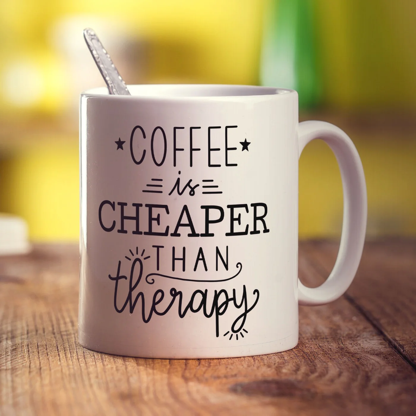 Coffee is Cheaper Than Therapy Mug - Image 4
