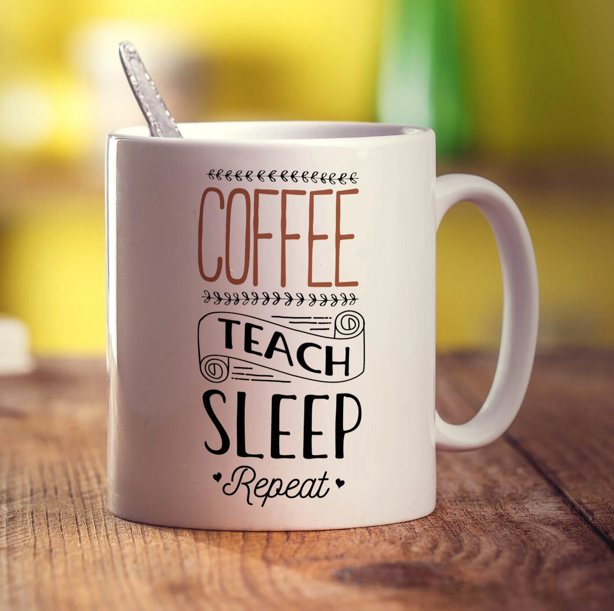 Coffee Teach Sleep Repeat Mug - Image 3