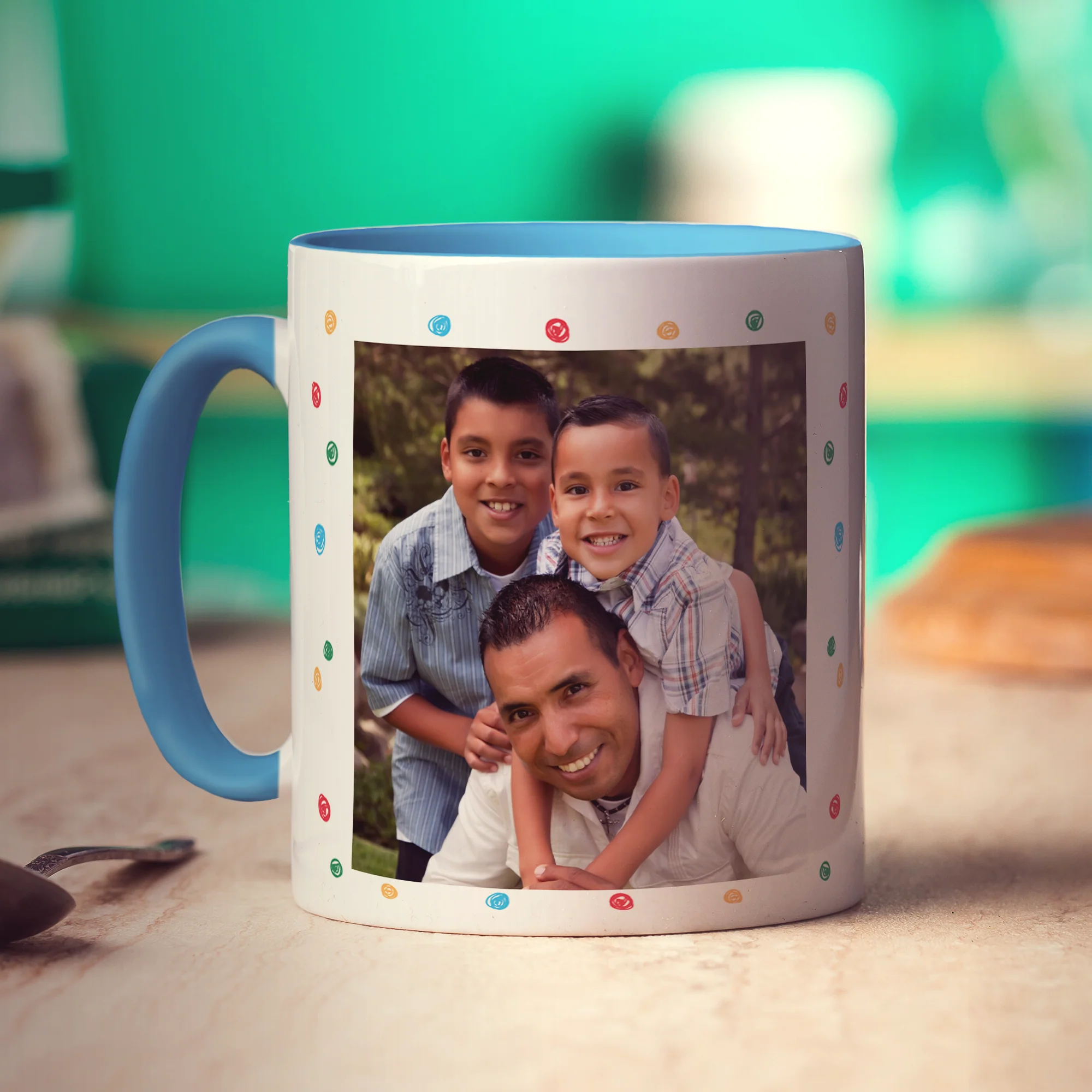 Colourful 'Happy Birthday' Photo & Name Mug - Image 11