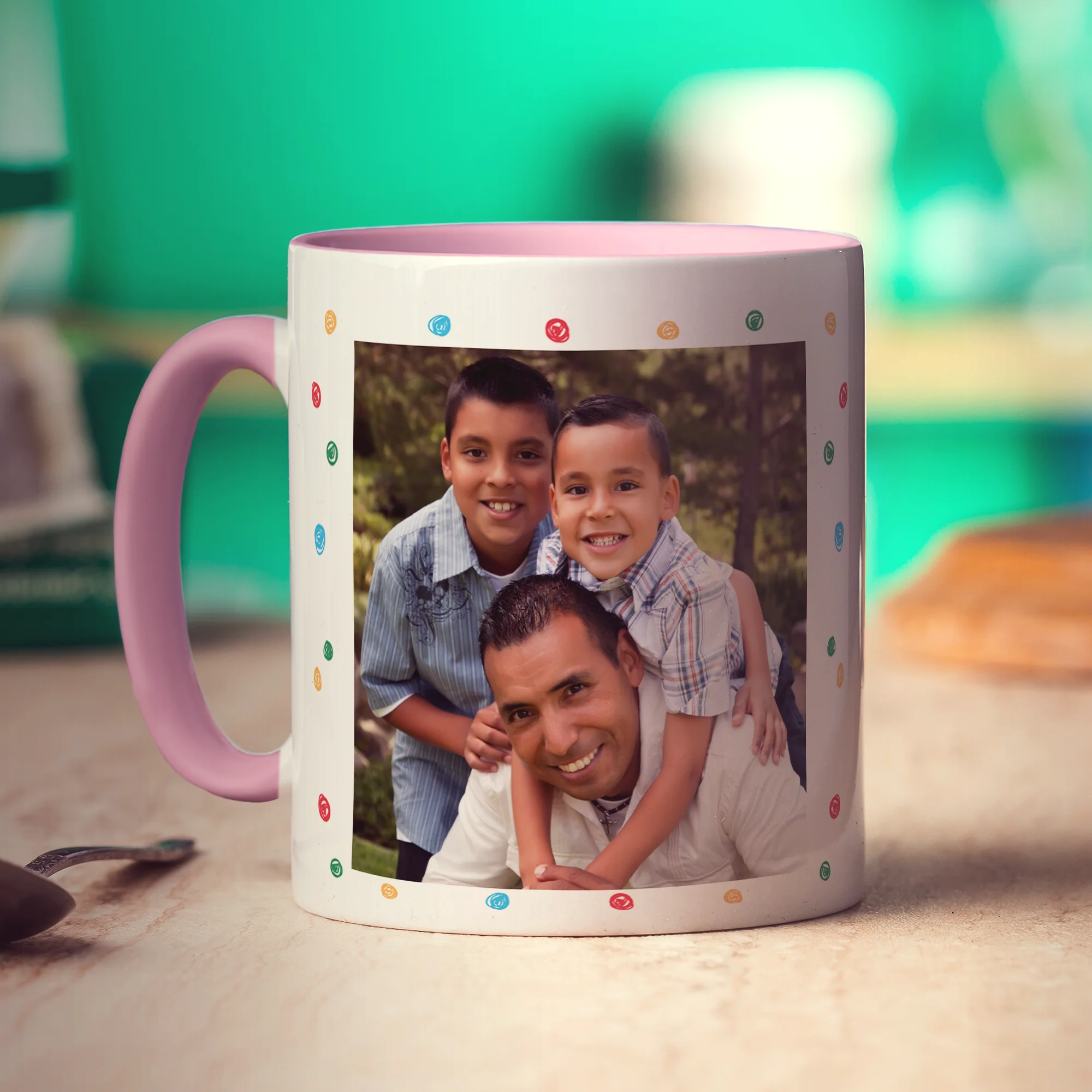 Colourful 'Happy Birthday' Photo & Name Mug - Image 13