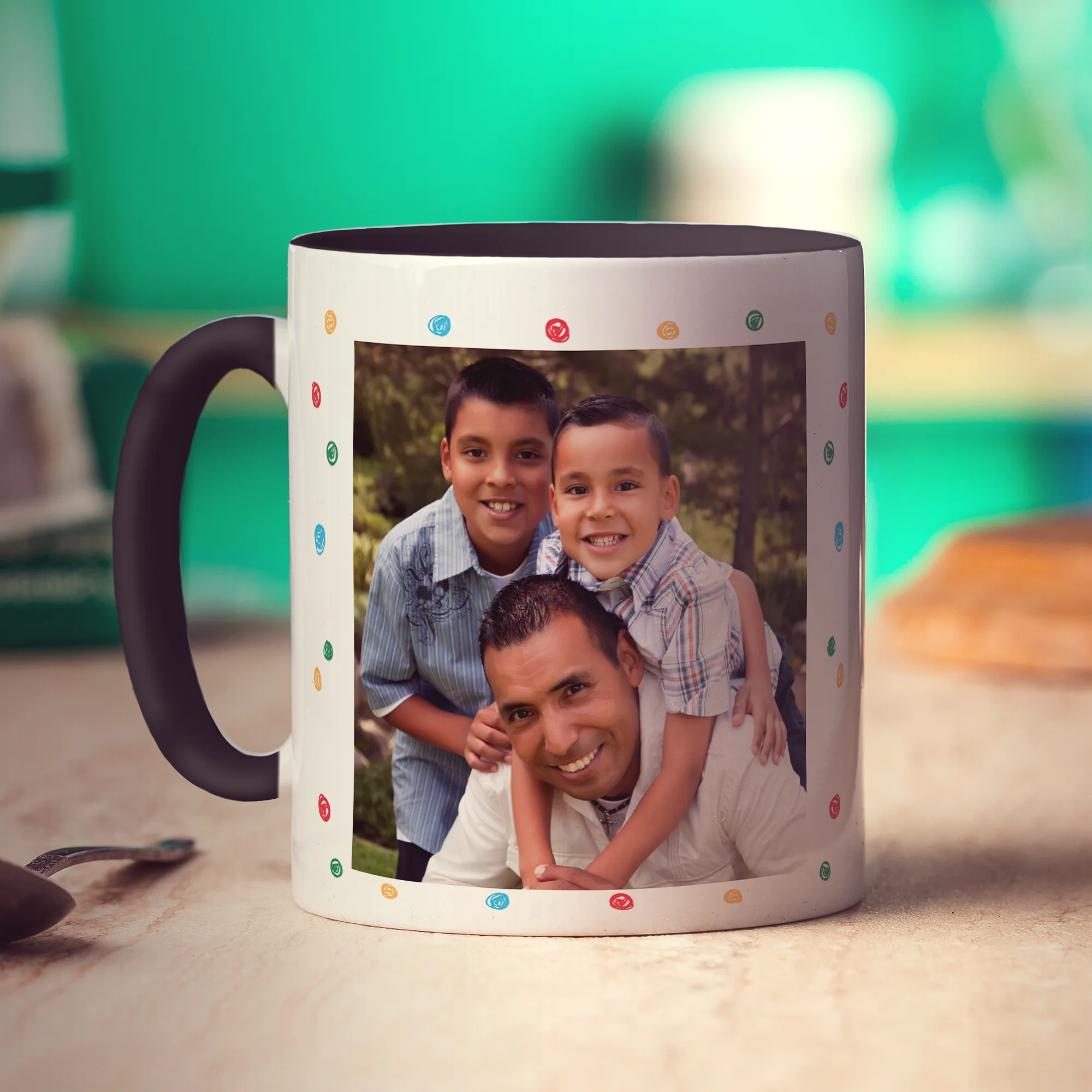 Colourful 'Happy Birthday' Photo & Name Mug - Image 15