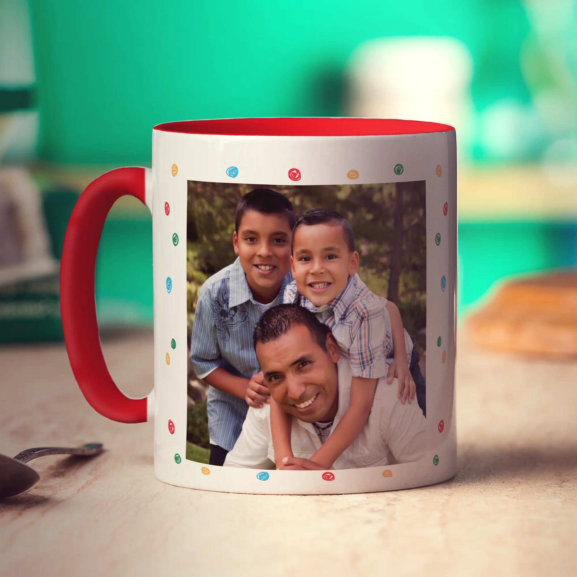 Colourful 'Happy Birthday' Photo & Name Mug - Image 17