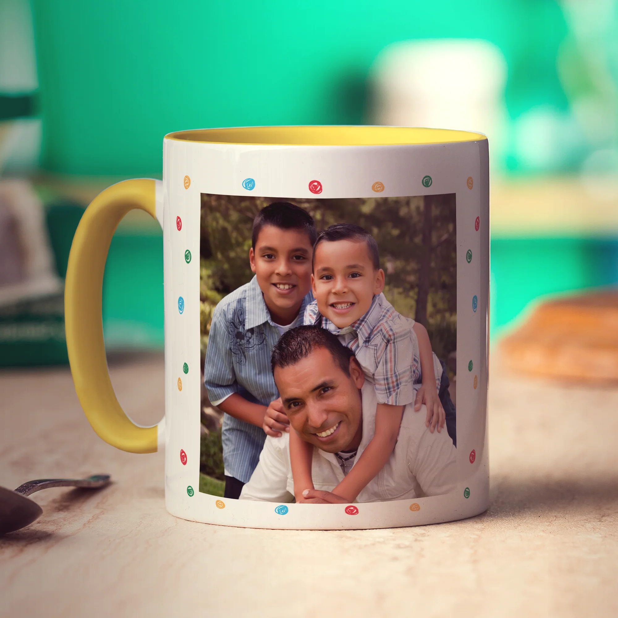 Colourful 'Happy Birthday' Photo & Name Mug - Image 5