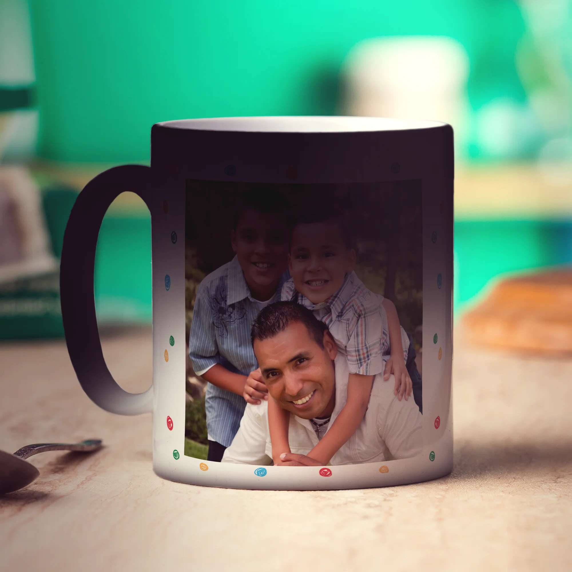 Colourful 'Happy Birthday' Photo & Name Mug - Image 7
