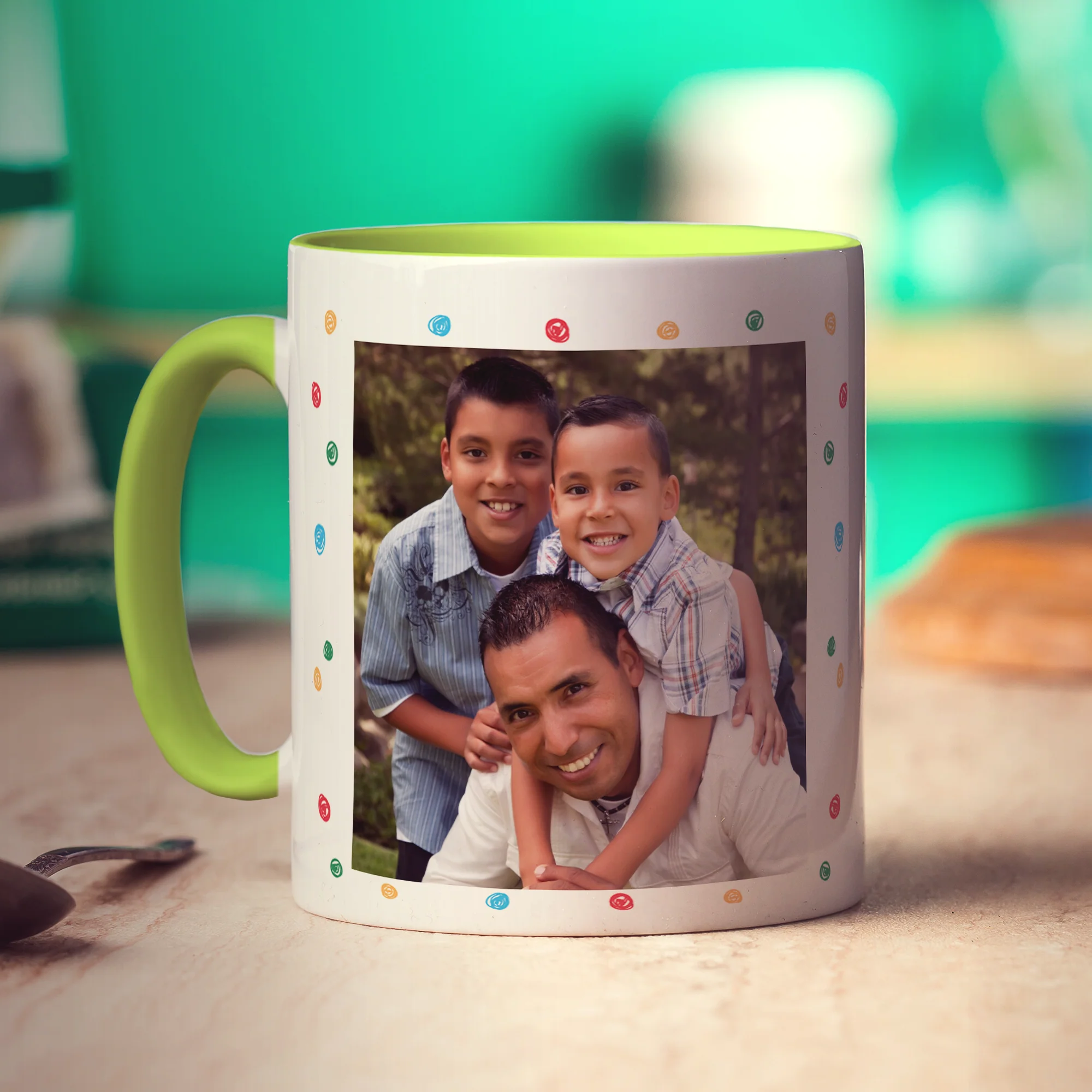 Colourful 'Happy Birthday' Photo & Name Mug - Image 9