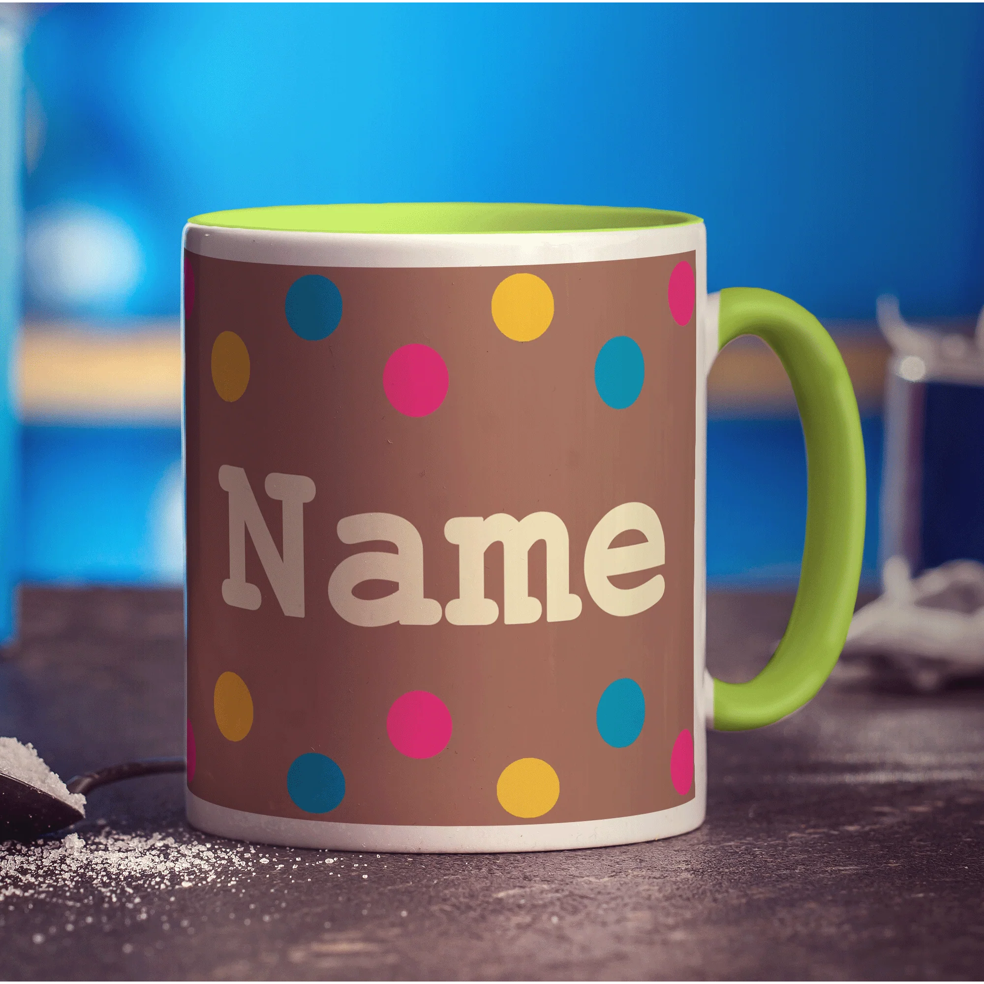Colourful Spots Name Mug - Image 5