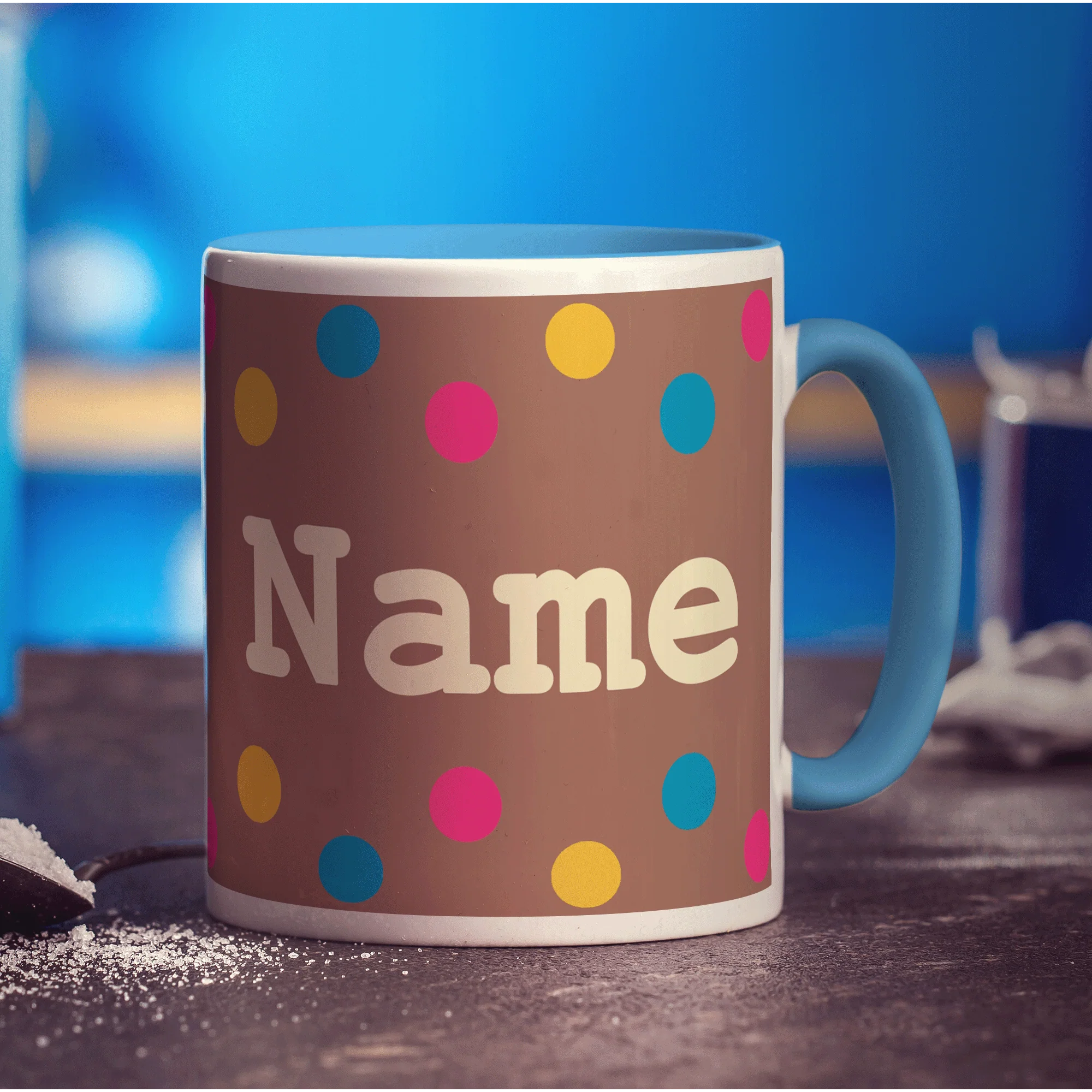 Colourful Spots Name Mug - Image 6