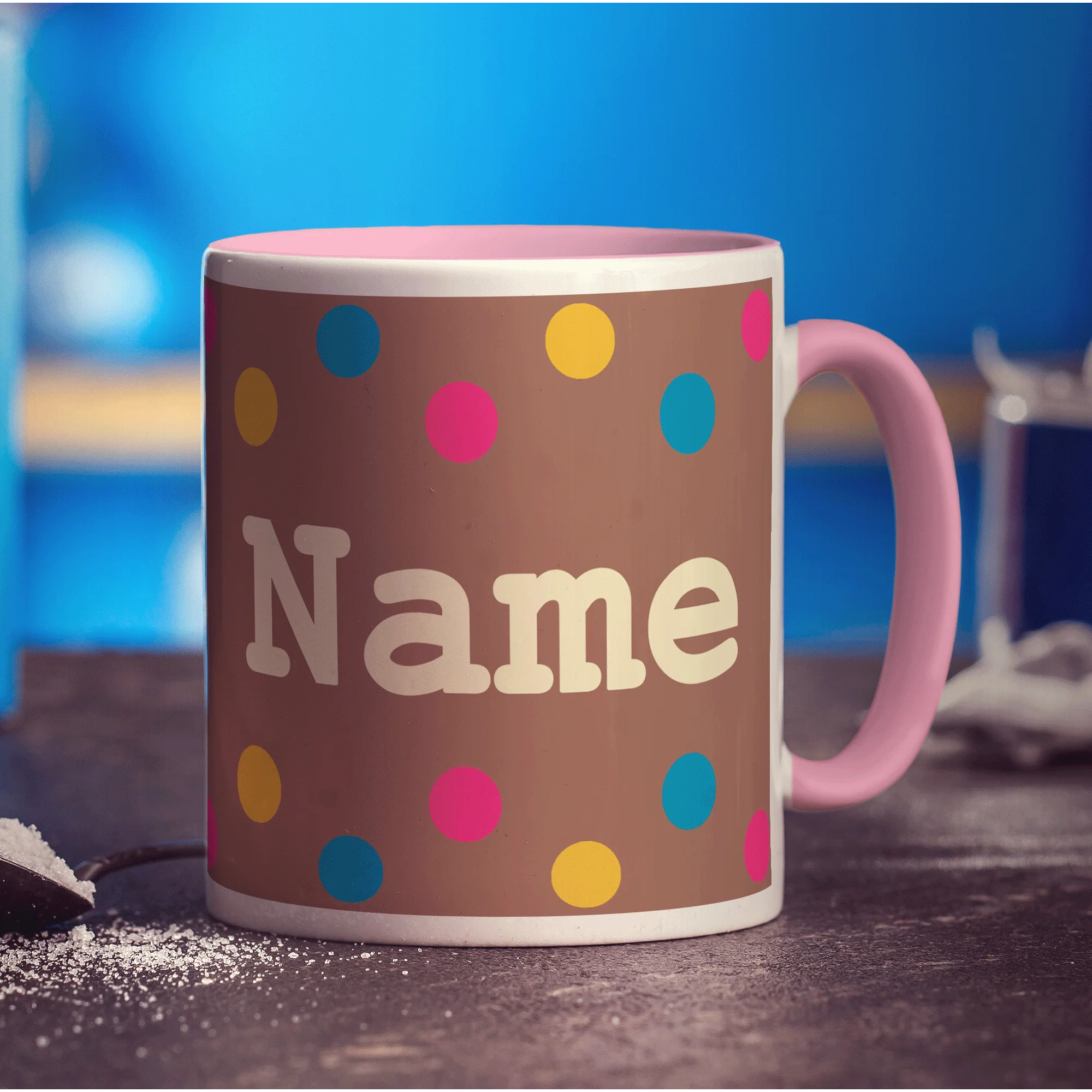 Colourful Spots Name Mug - Image 7
