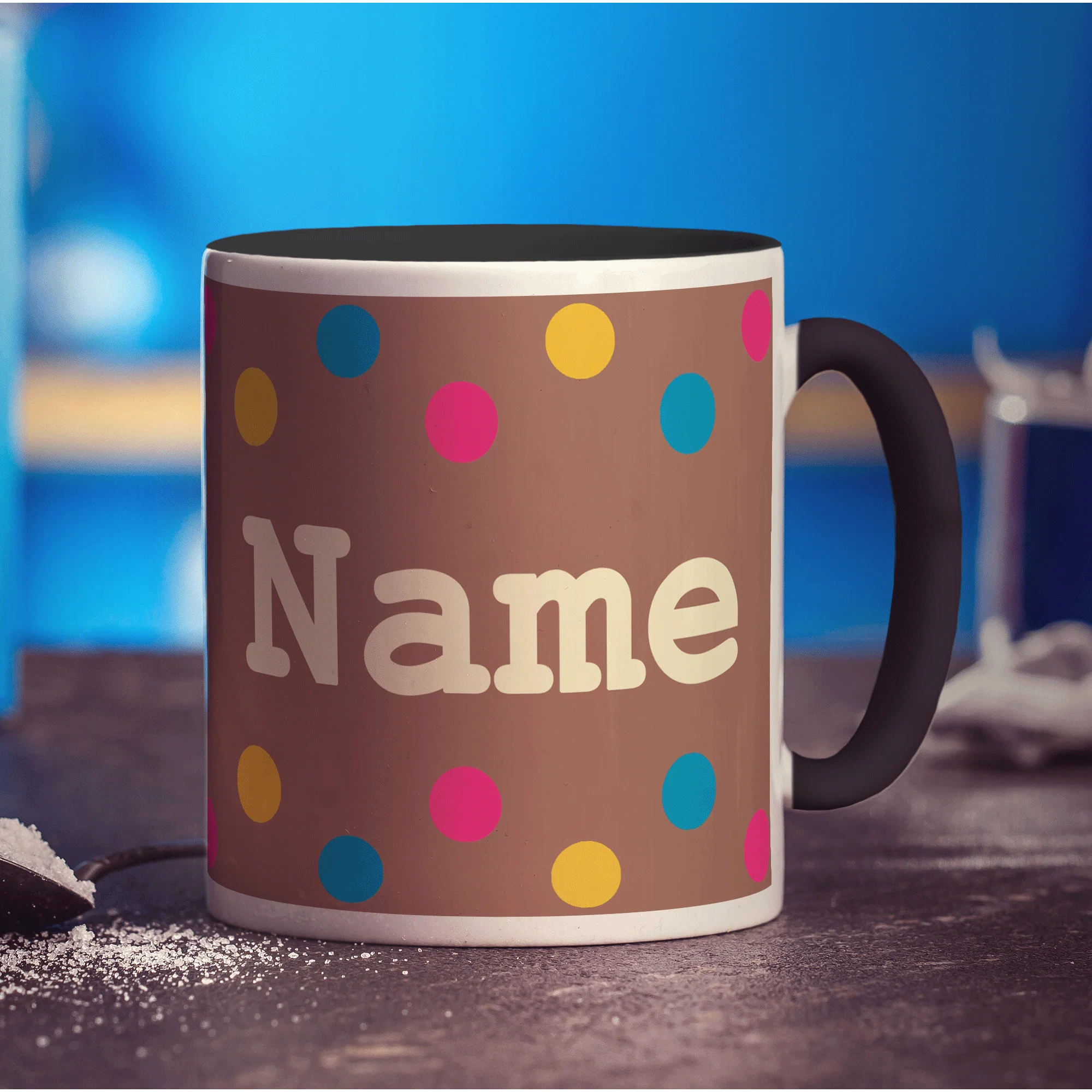 Colourful Spots Name Mug - Image 8