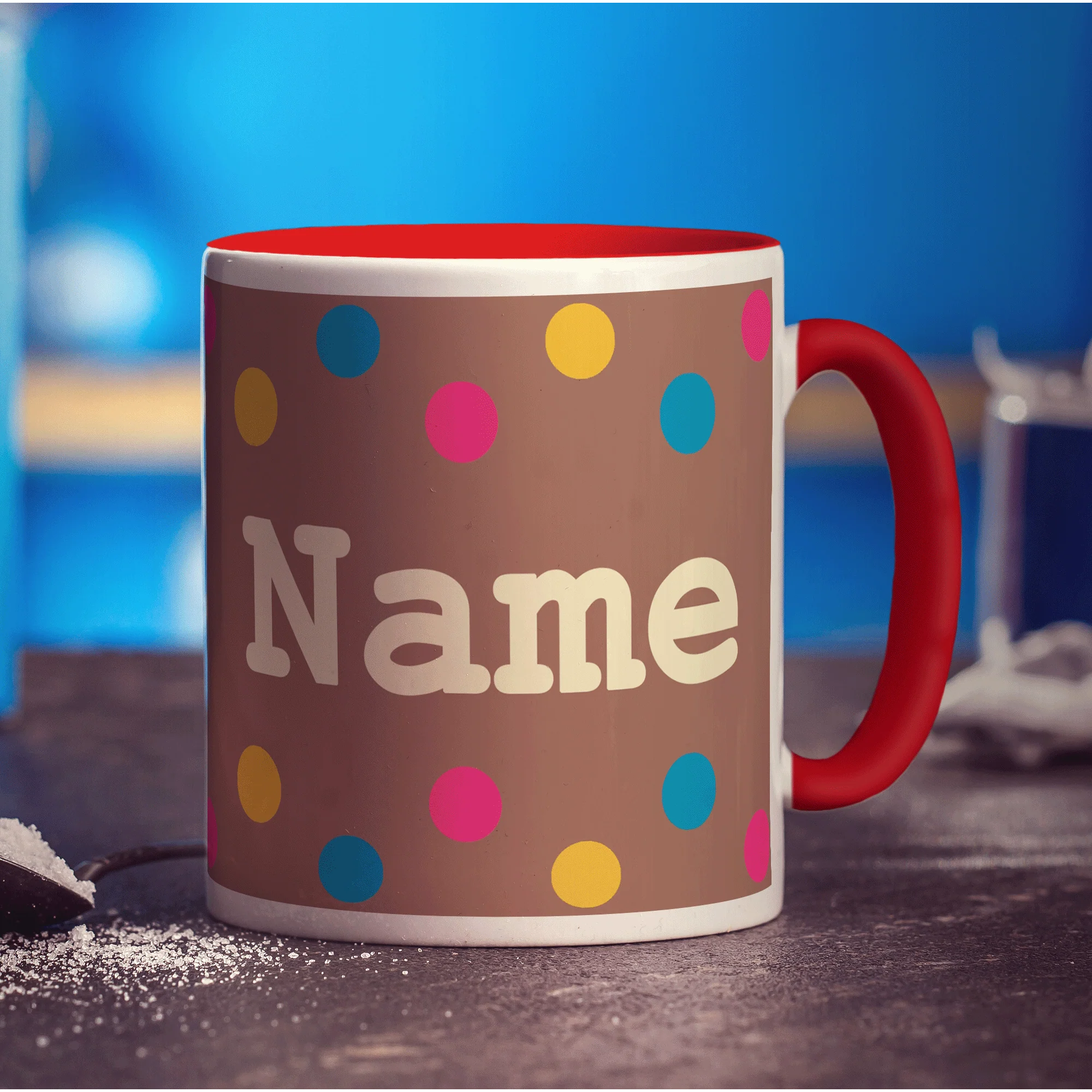 Colourful Spots Name Mug - Image 9