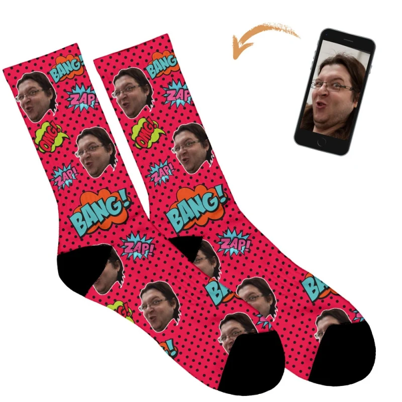 Comic Book Personalised Socks - Image 11