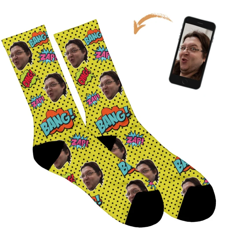 Comic Book Personalised Socks - Image 14