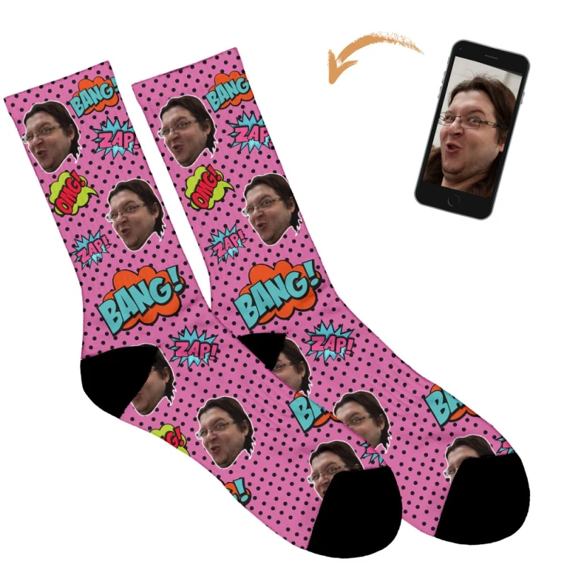 Comic Book Personalised Socks - Image 17