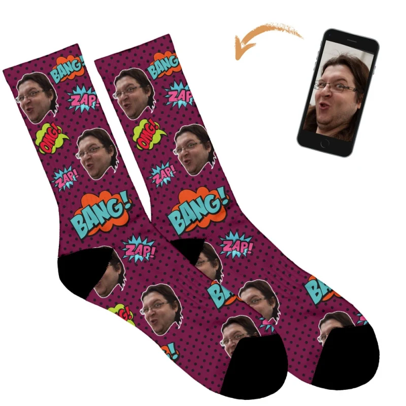 Comic Book Personalised Socks - Image 21