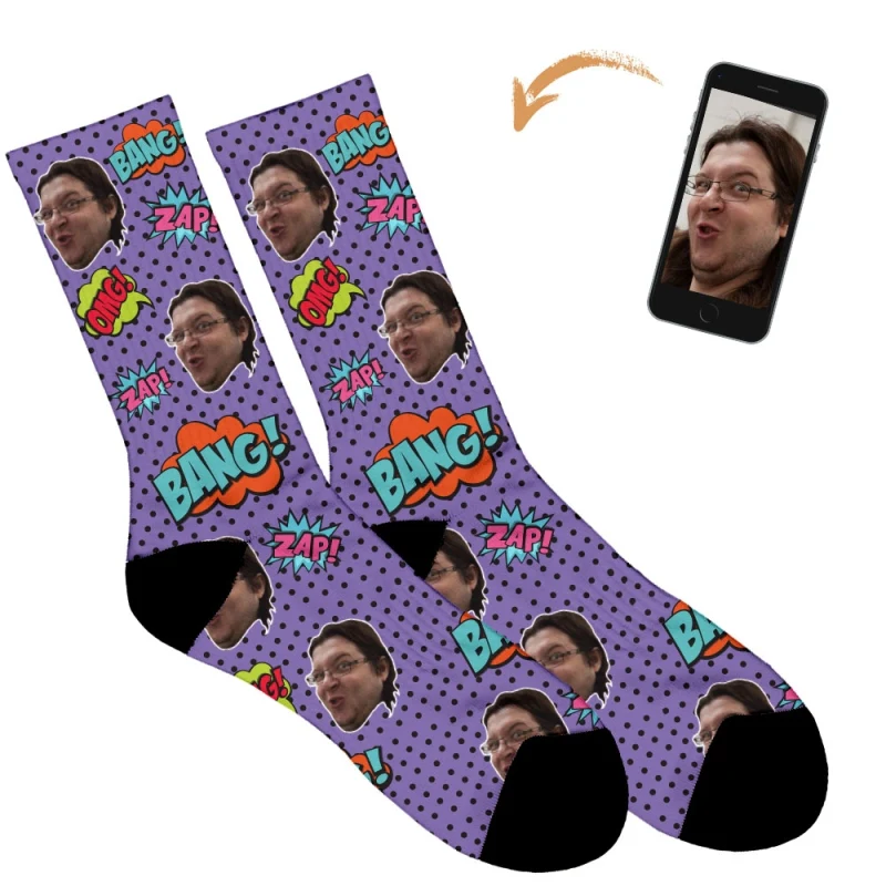 Comic Book Personalised Socks - Image 22