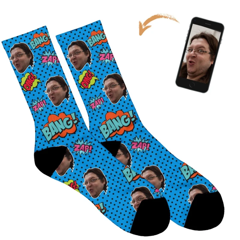 Comic Book Personalised Socks - Image 25