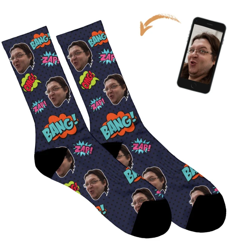 Comic Book Personalised Socks - Image 30