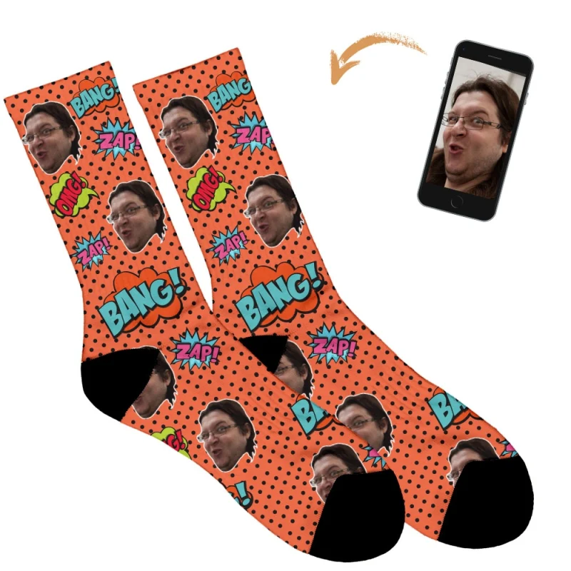 Comic Book Personalised Socks - Image 33