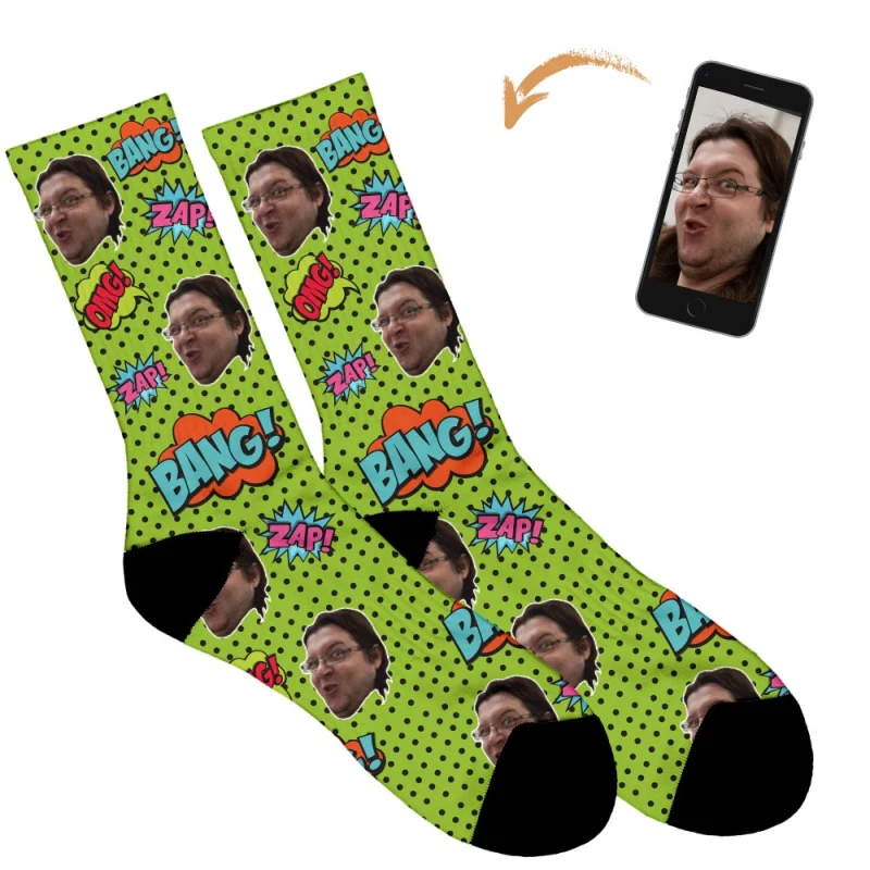 Comic Book Personalised Socks - Image 34