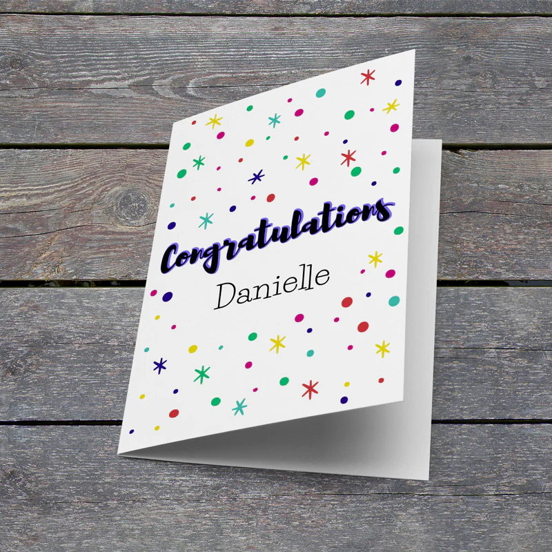 Congratulations Confetti Card - Image 2