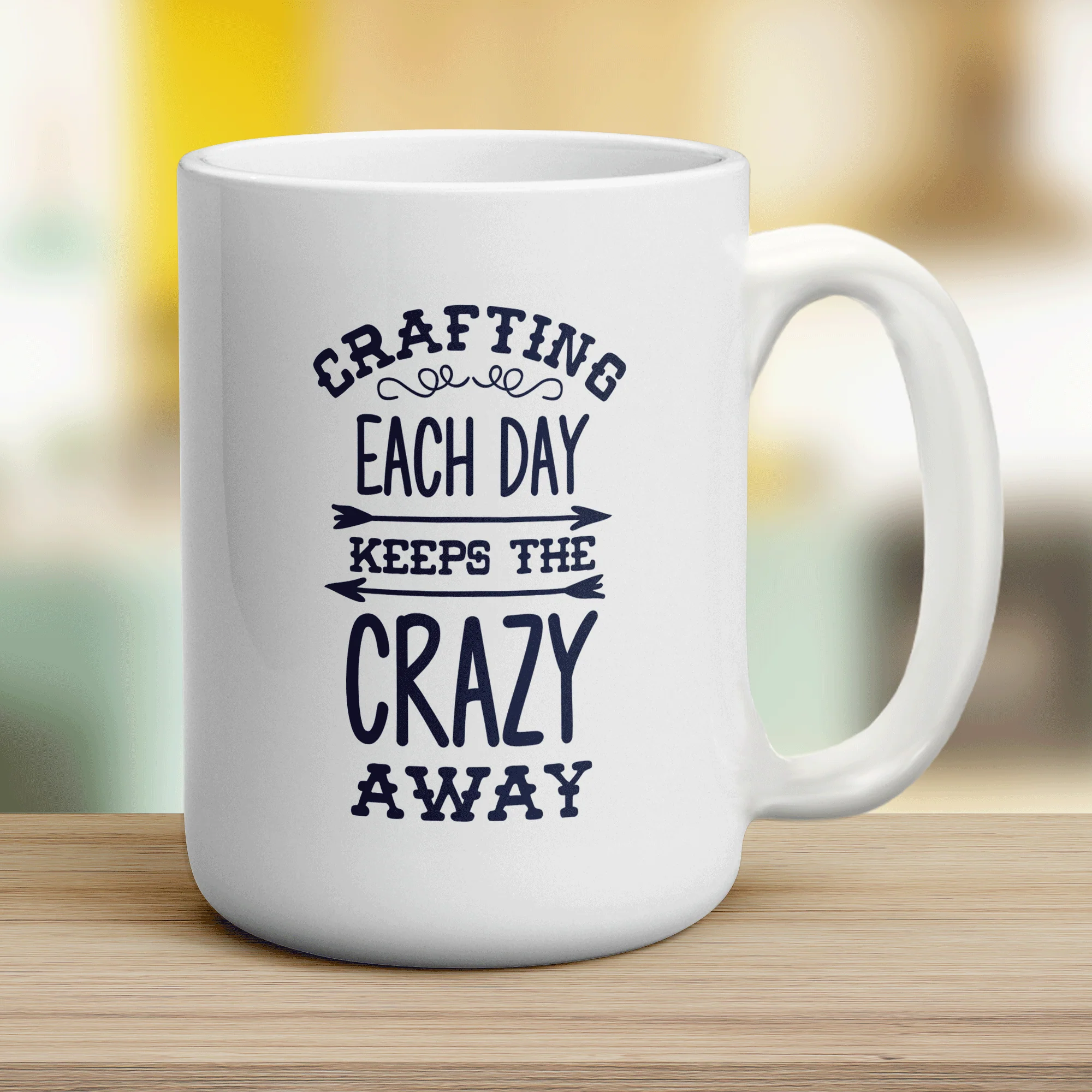 Crafting Each Day Keeps The Crazy Away Mug - Image 12