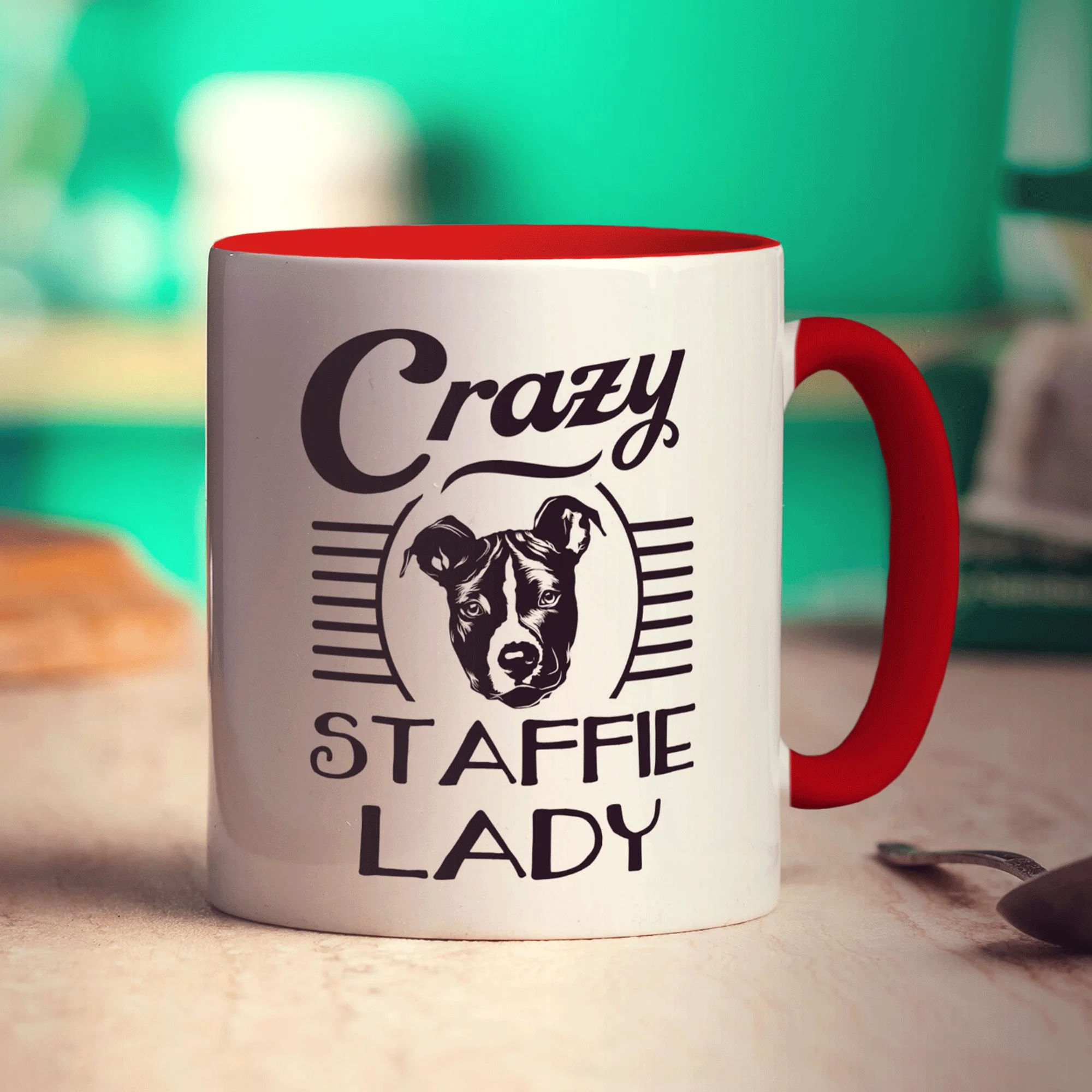 Crazy Staffie Lady Mug - Image 13