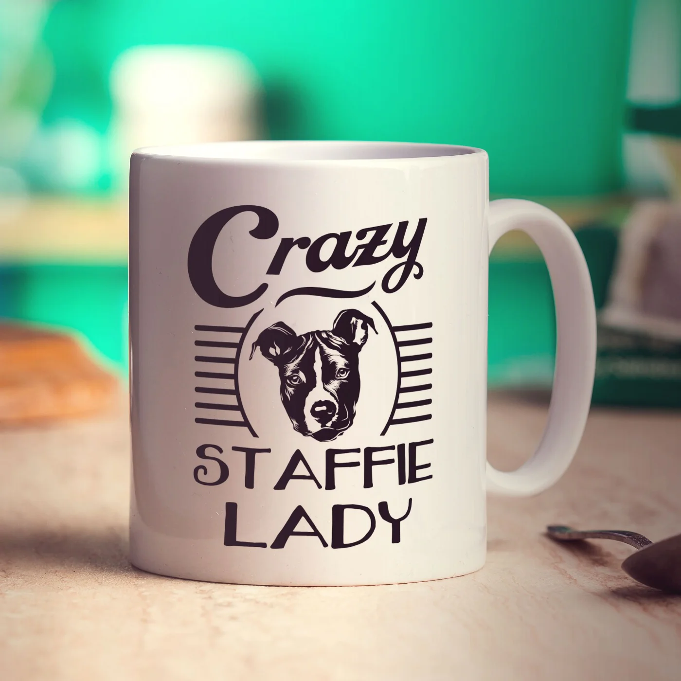 Crazy Staffie Lady Mug - Image 4
