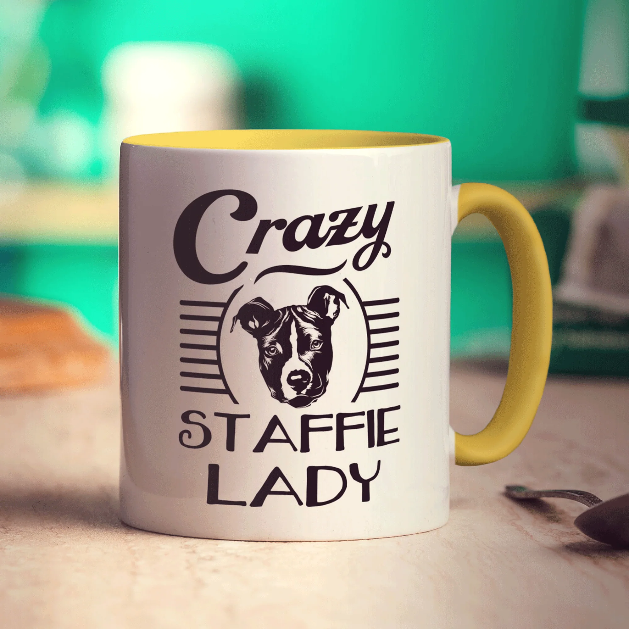 Crazy Staffie Lady Mug - Image 7
