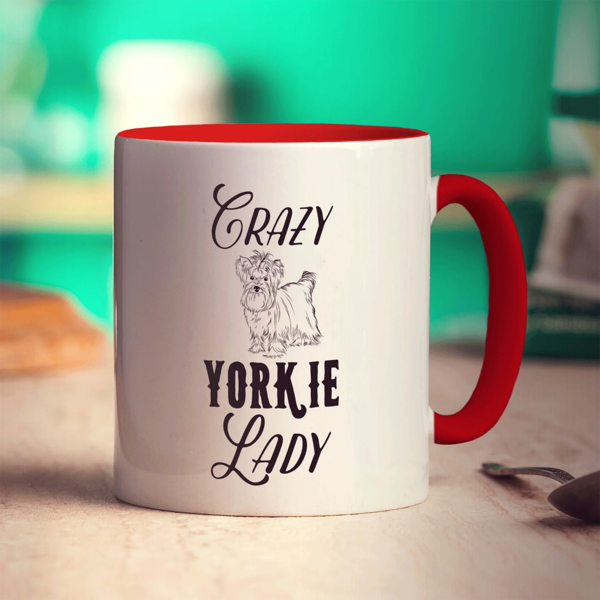 Crazy Yorkie Lady Mug - Image 13