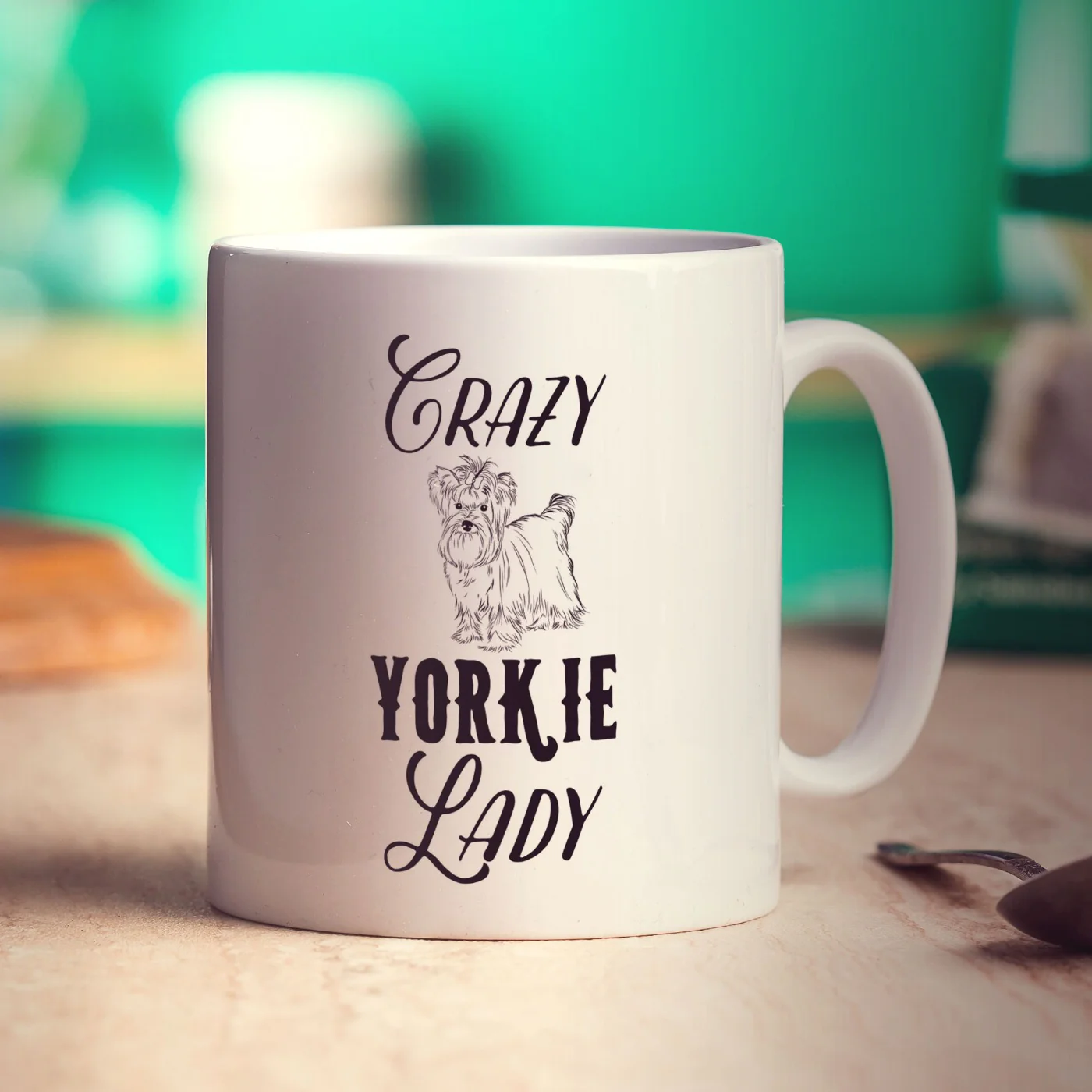 Crazy Yorkie Lady Mug - Image 4