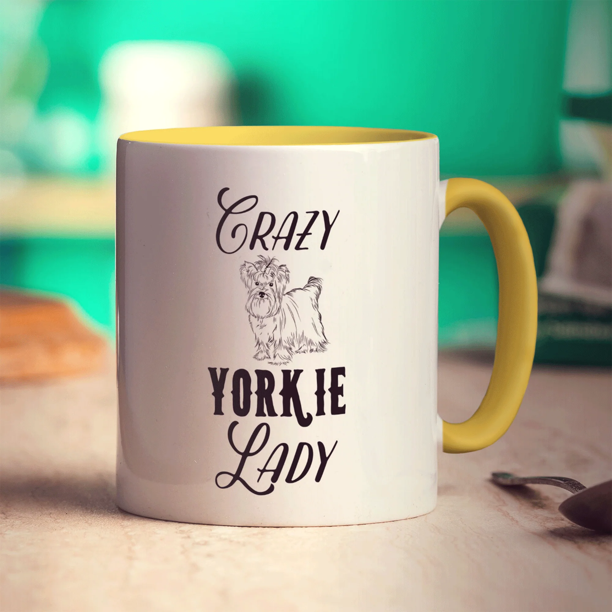 Crazy Yorkie Lady Mug - Image 7