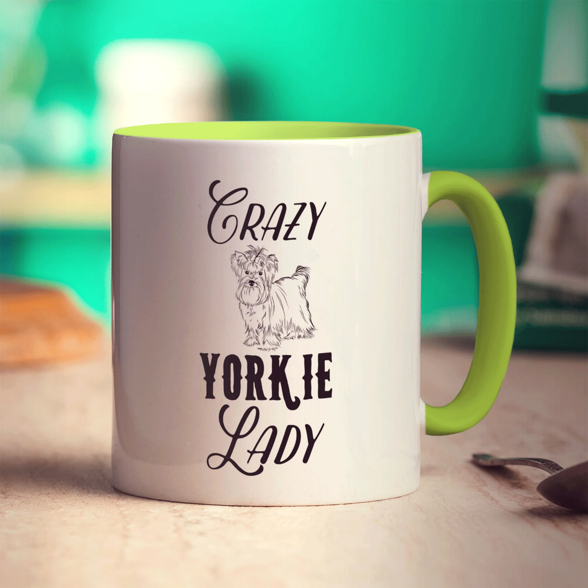 Crazy Yorkie Lady Mug - Image 9