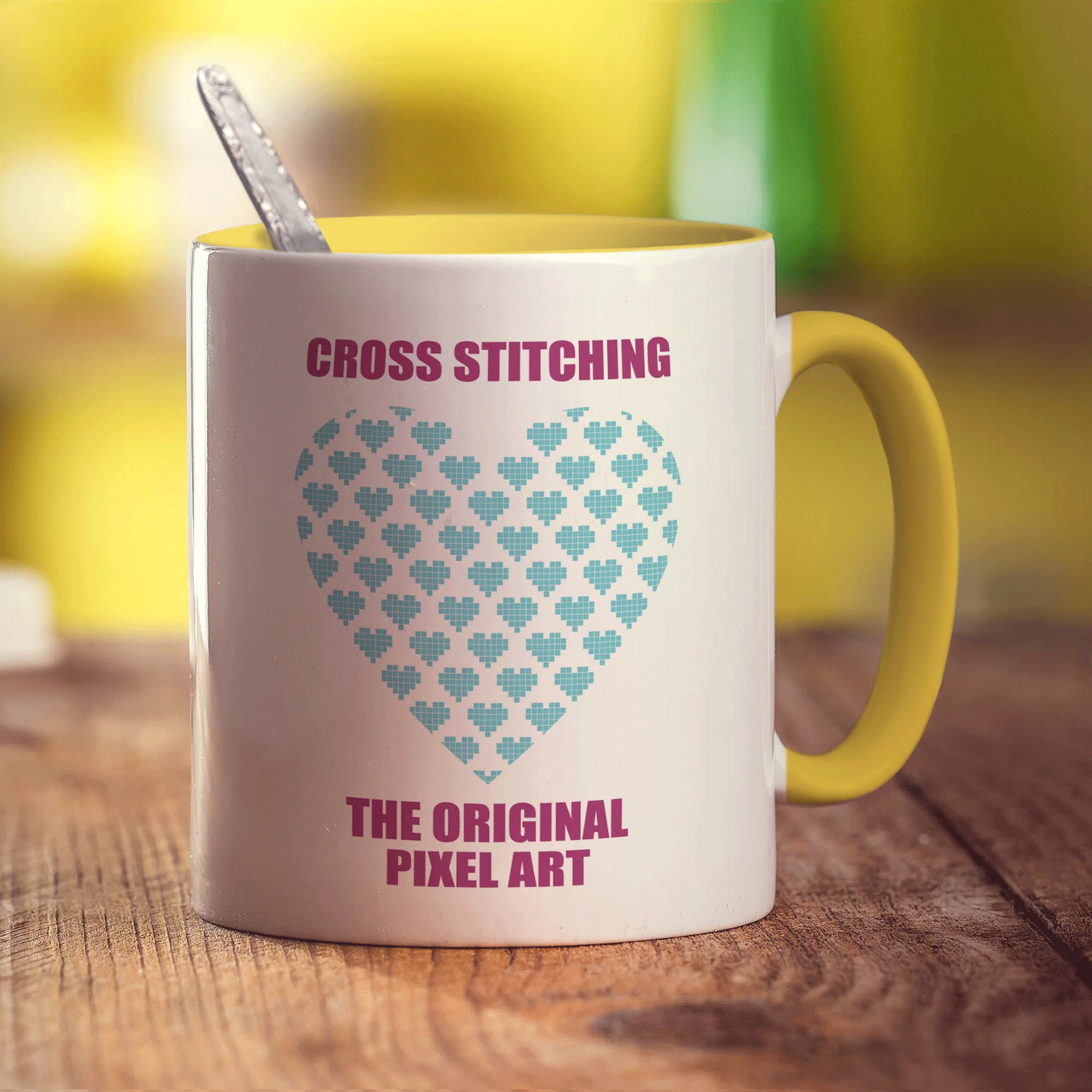 Cross Stitching The Original Pixel Art Mug - Image 5