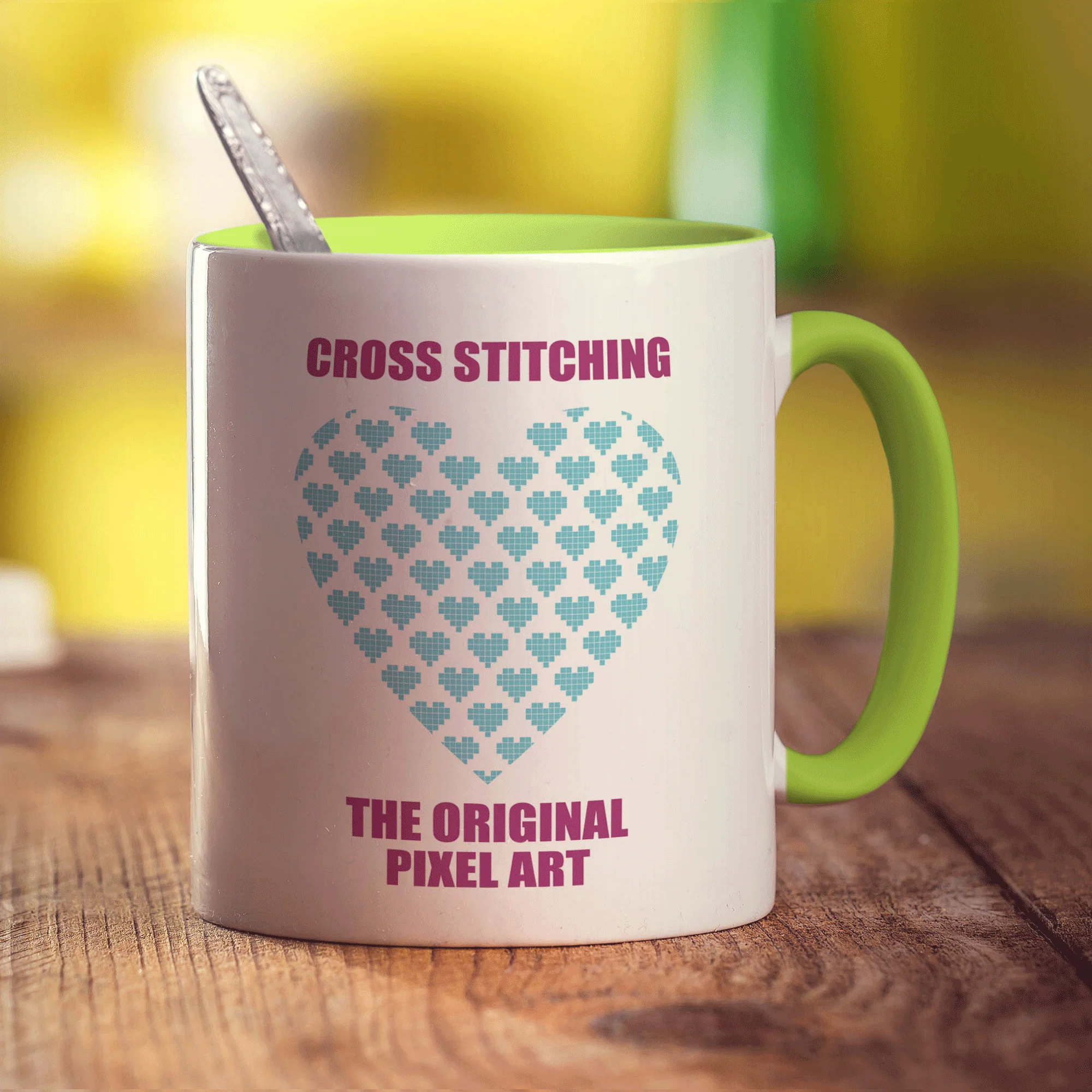 Cross Stitching The Original Pixel Art Mug - Image 7