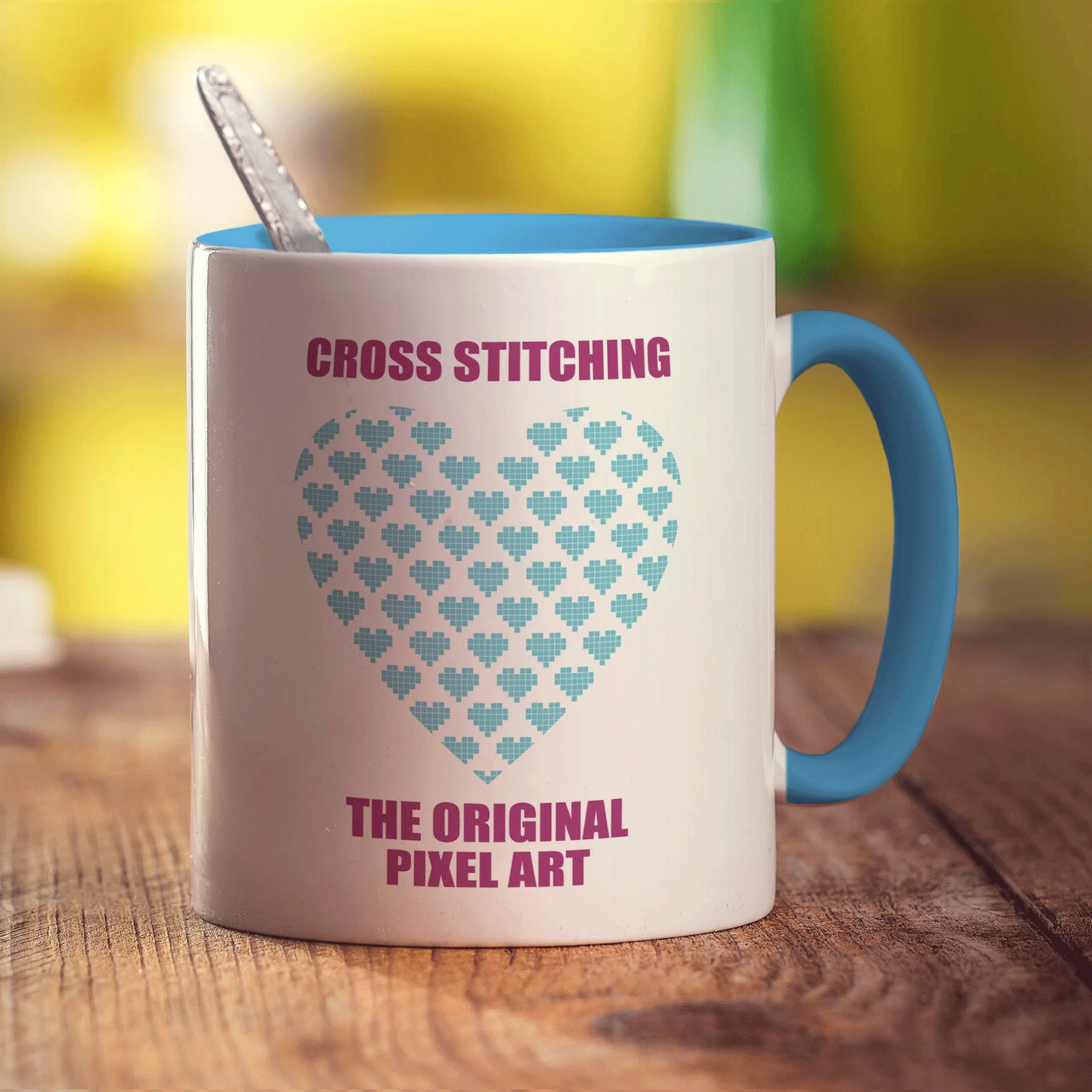 Cross Stitching The Original Pixel Art Mug - Image 8