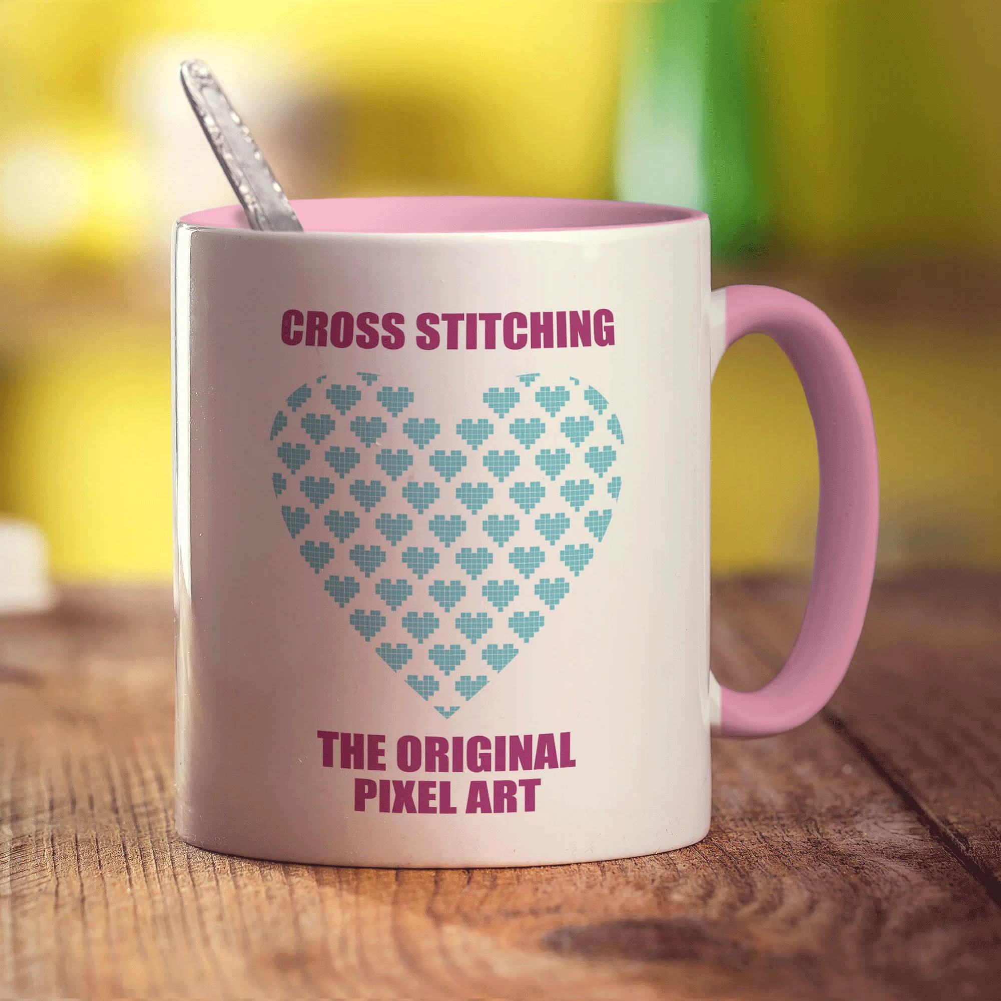 Cross Stitching The Original Pixel Art Mug - Image 9